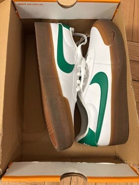 Nike Court Shot Casual Tennis Shoe White Green Sneaker Men's Sizes FQ8146-109